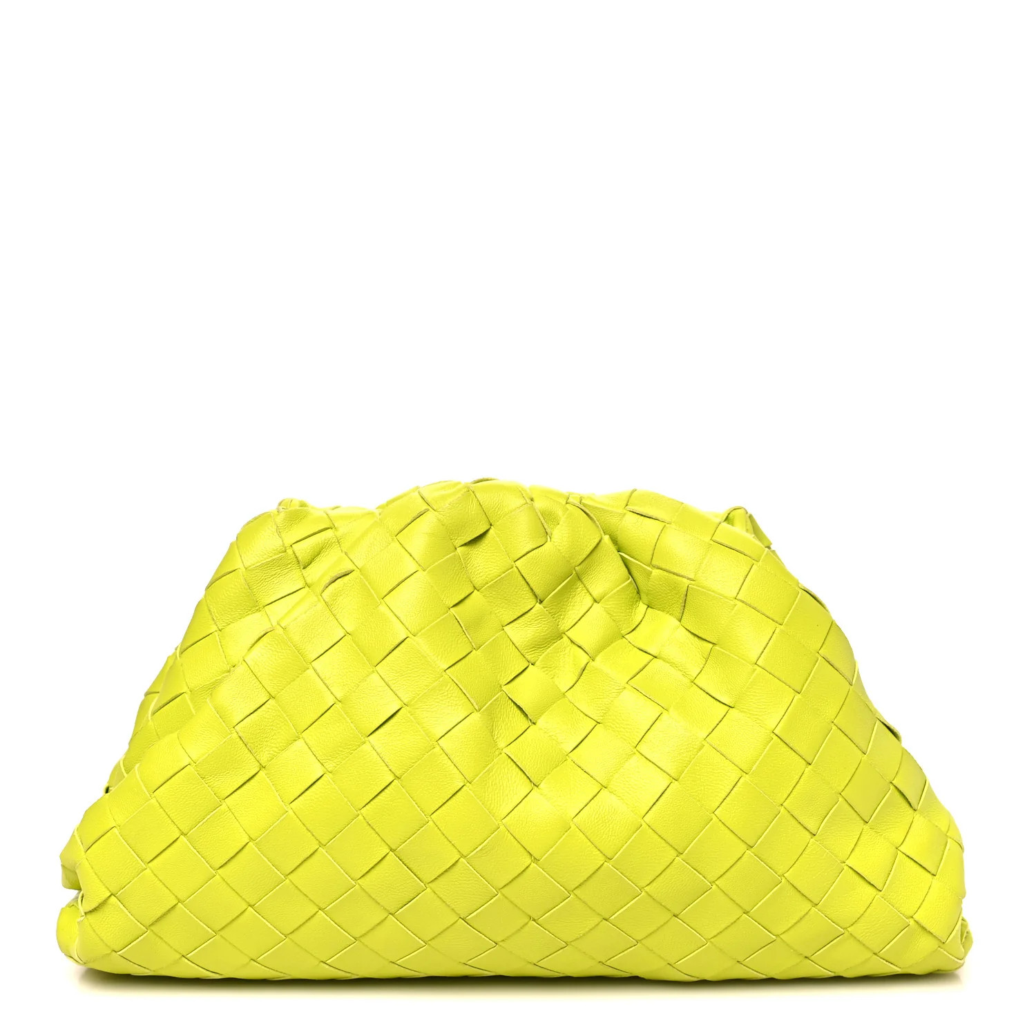 Bottega Veneta Nappa Maxi Intrecciato Teen Pouch Acid Kiwi 1903594 | FASHIONPHILE (US)