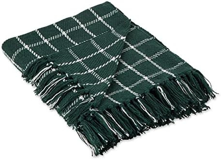 DII Transitional Checked Plaid Woven Throw, 50x60, Dark Green | Amazon (US)
