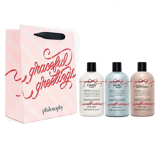 philosophy 16-oz holiday shower gel gift set - QVC.com | QVC