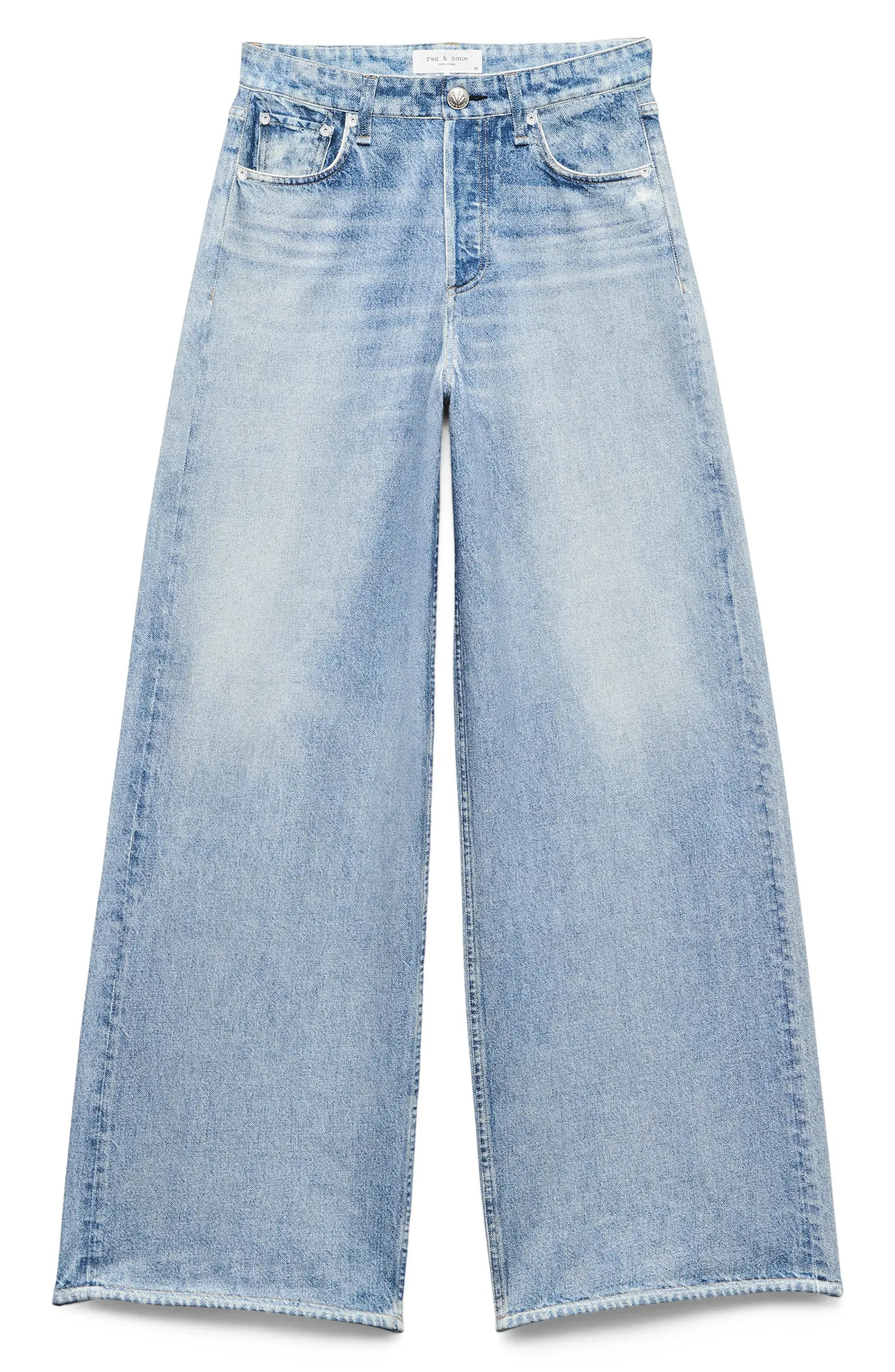 rb Miramar Sofie High Waist Wide Leg Cotton Terry Sweatpant Jeans | Nordstrom