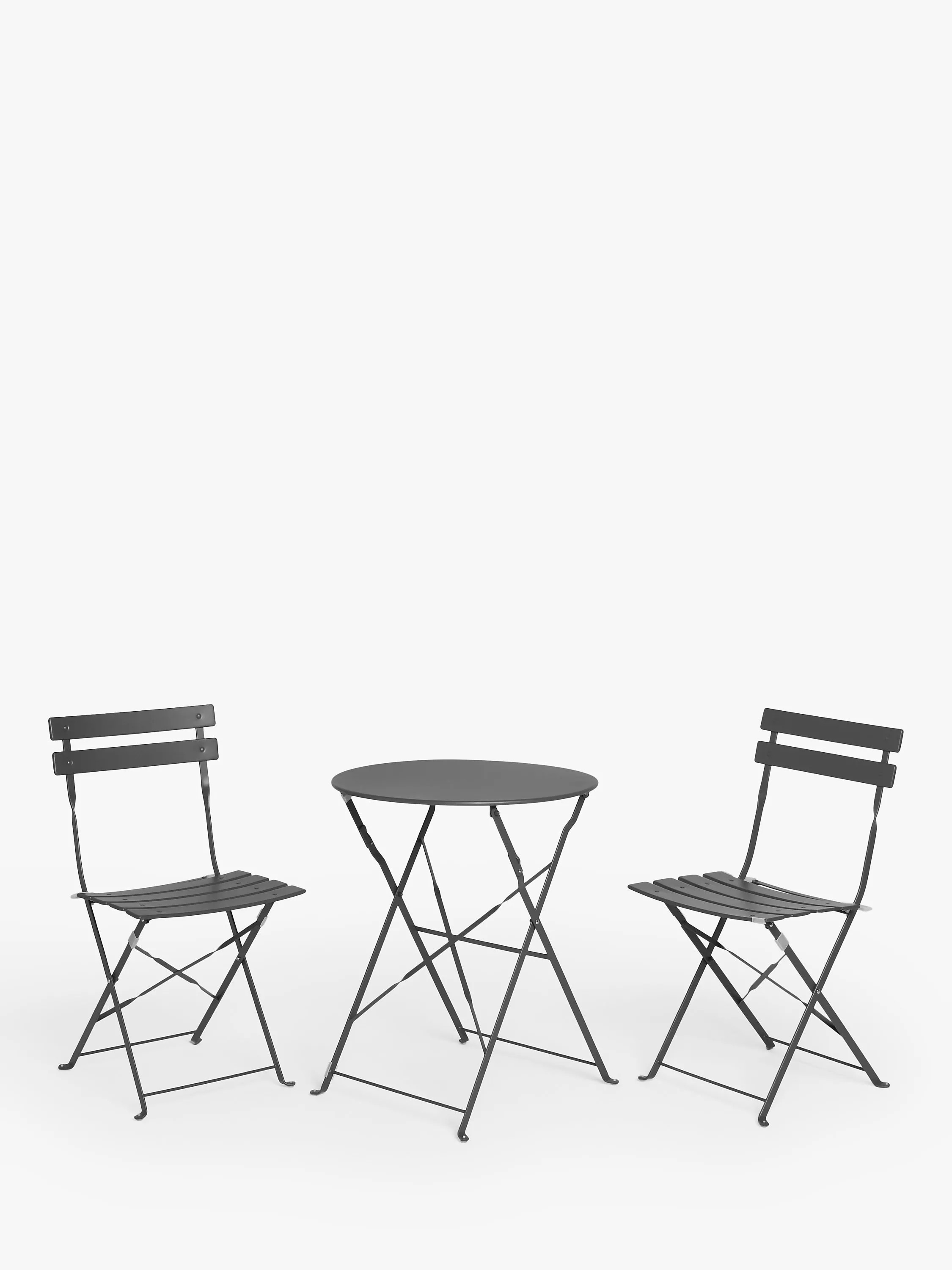 John Lewis ANYDAY Camden 2-Seater Garden Bistro Table & Chairs Set | John Lewis (UK)