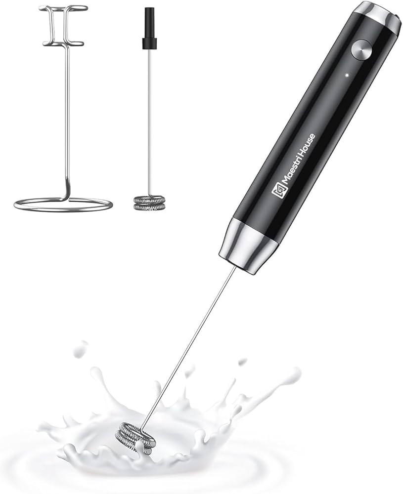 Maestri House Rechargeable Milk Frother with Stand, LunaFro Handheld Electric Foam Maker Waterpro... | Amazon (US)