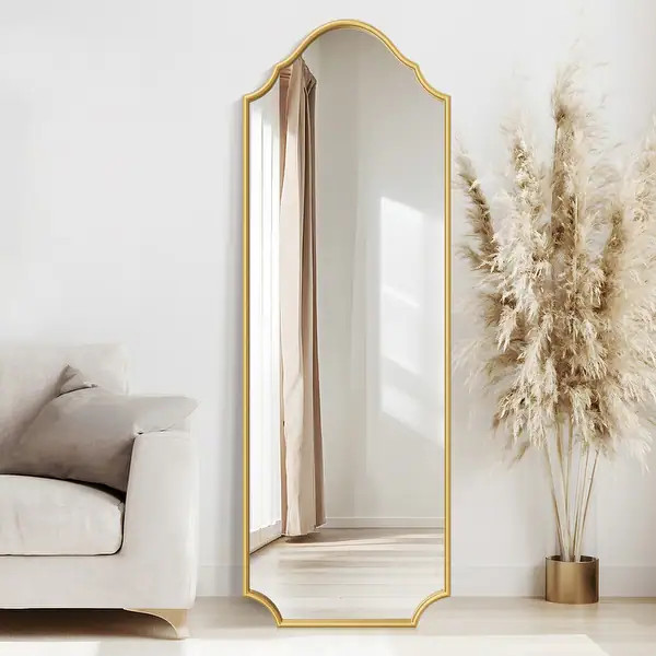 Antique Metal Frame Full Size Full Length Floor Wall Mirror - 22 in. x 65 in. - Gold | Bed Bath & Beyond