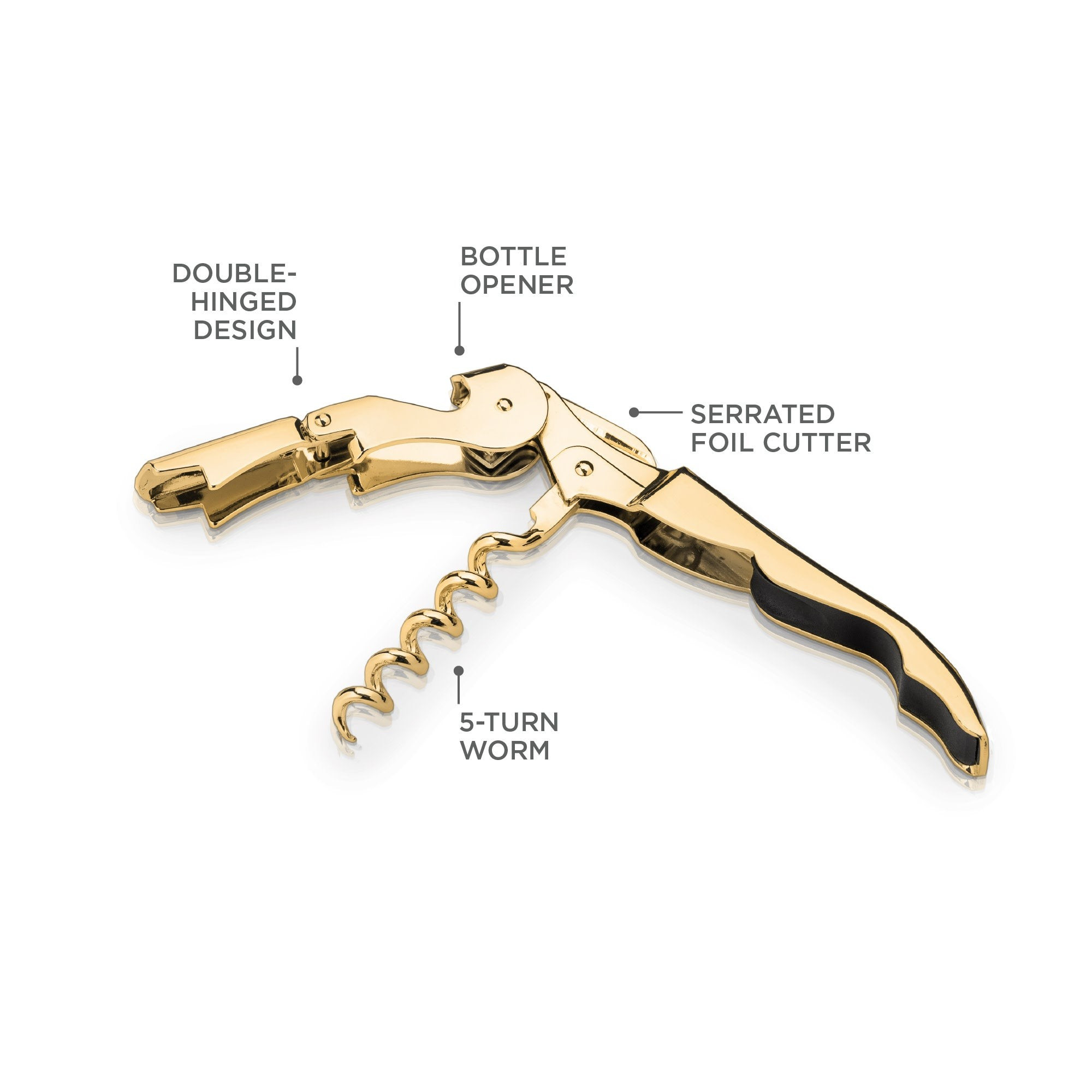 Gold Signature Double Hinged Corkscrew | Pier 1 Online