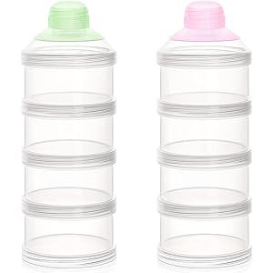 Accmor 4 Layers Baby Milk Powder Formula Dispenser, Stackable Formula Container for Travel, Non-Spil | Amazon (US)