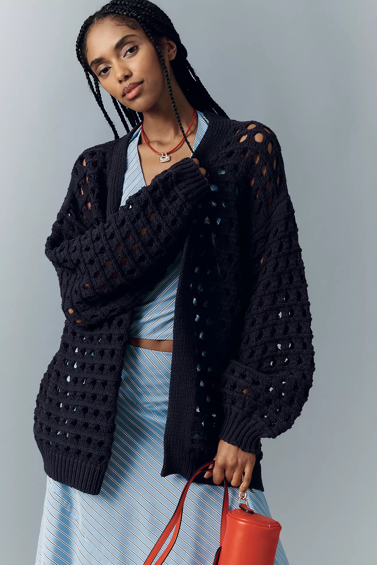 Maeve Chunky Open-Stitch Cardigan | Anthropologie (US)