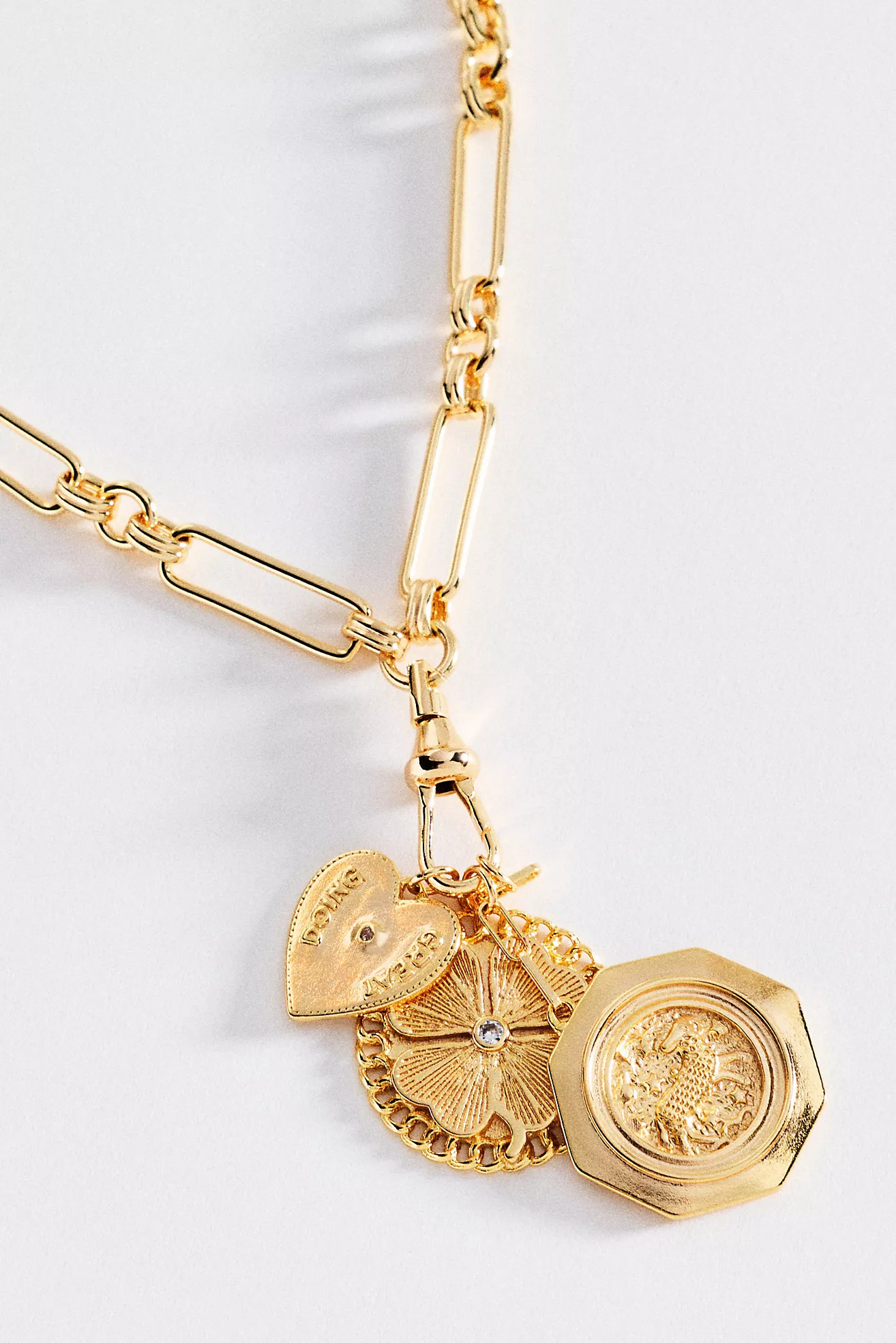 Chain Link Coin Pendant Necklace | Anthropologie (US)
