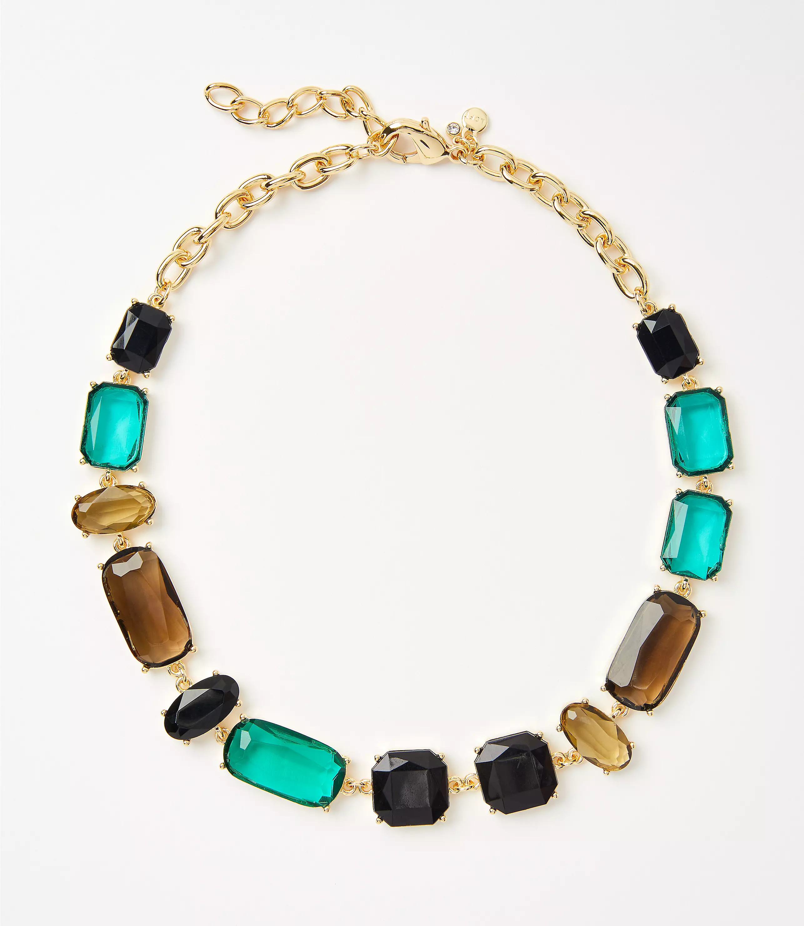 Mixed Crystal Statement Necklace | LOFT