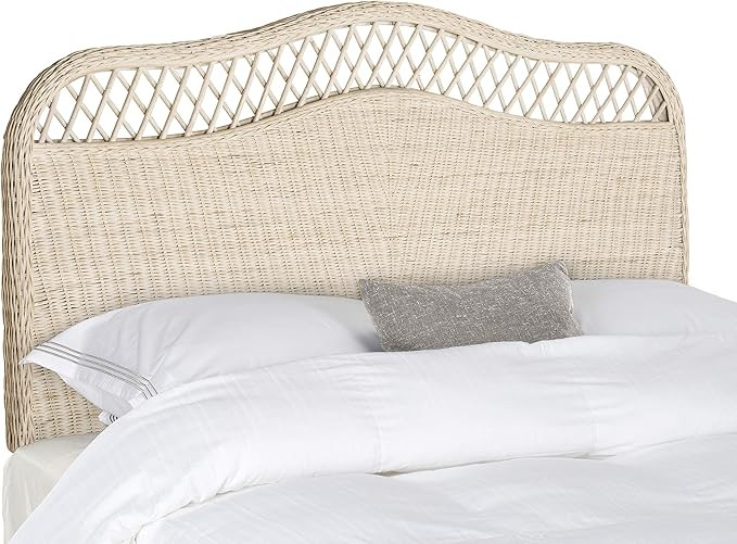 SAFAVIEH Furniture - Sephina Rattan Queen Headboard - White-Washed - Rattan - Coastal Woven Desig... | Amazon (US)