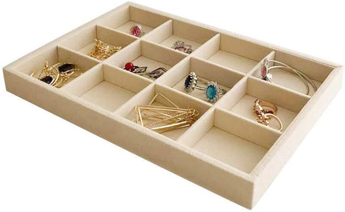 Svea Display Beautiful Beige Velvet Stackable Rearrangeable Organizer for Precious Stones Jewelry... | Amazon (US)