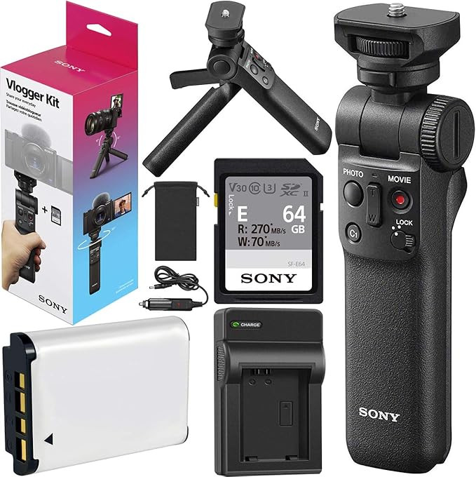 Sony Vlogger Kit ACCVC1 Including GP-VPT2BT Shooting Grip and Tripod with Bluetooth Wireless Remo... | Amazon (US)