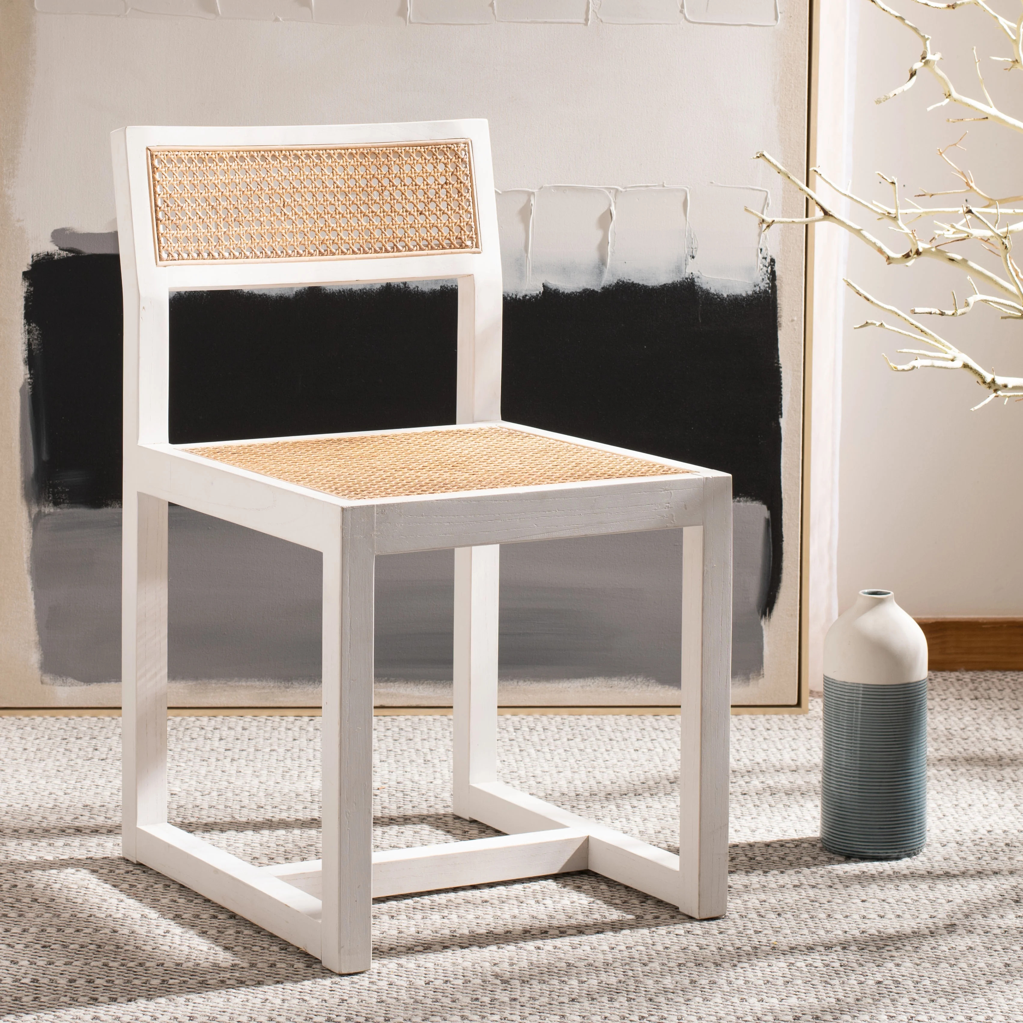 Safavieh Bernice Nautical Solid Cane Dining Chair | Walmart (US)