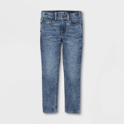 Boys' Stretch Skinny Fit Jeans - Cat & Jack™ Medium Blue | Target