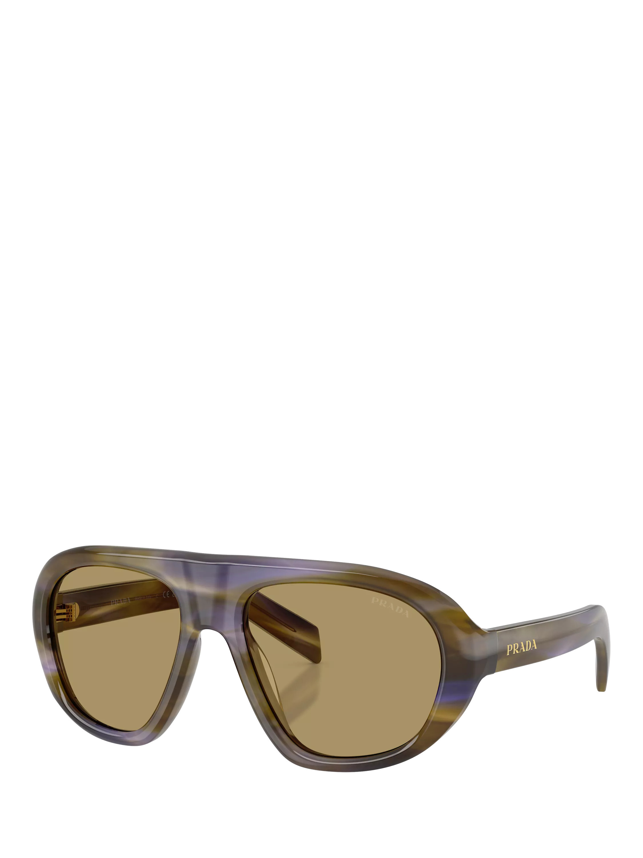Prada PR C05S Women's Irregular Sunglasses | John Lewis (UK)