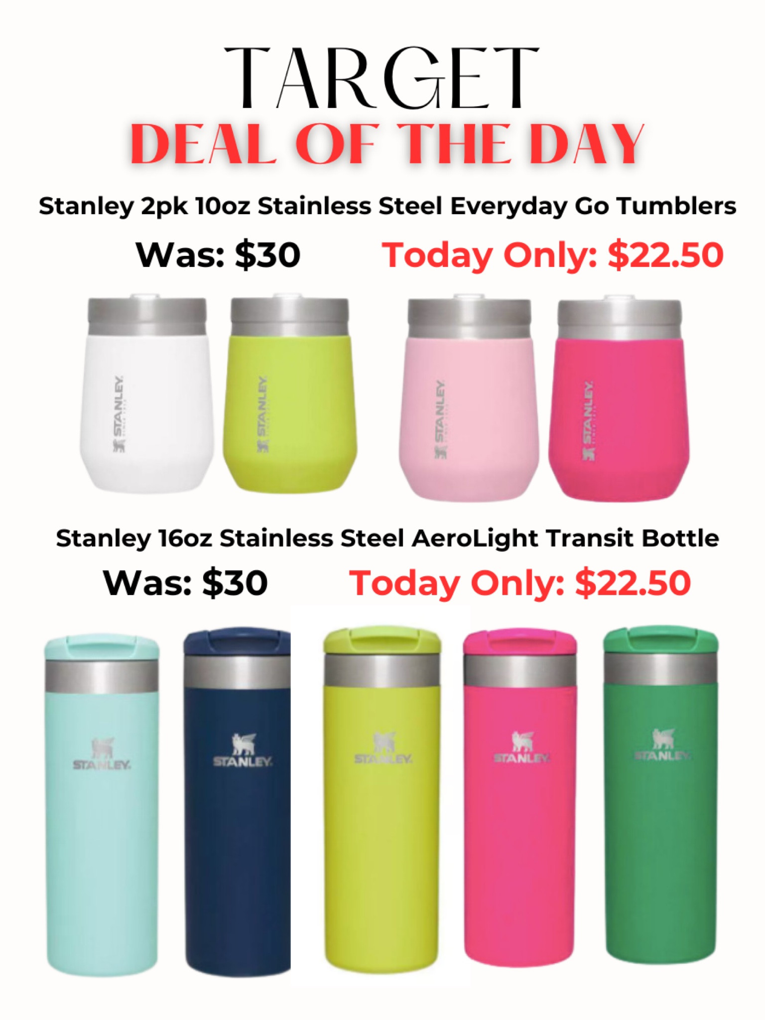 Target Black Friday Deal🎯🌟

Stanley, Stanley on sale, gift guide, gifts for her, gifts for him, stocking stuffer, Black Friday sales, deal of the dayy

#LTKGiftGuide #LTKsalealert #LTKCyberWeek