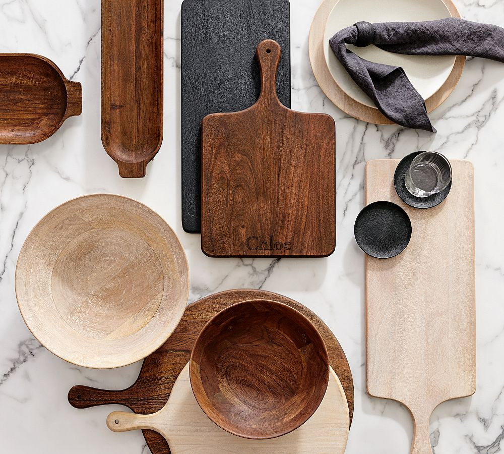 Chateau Acacia Wood Serveware Collection | Pottery Barn (US)