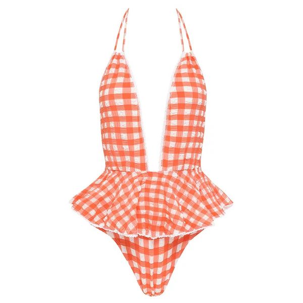 shrimp gingham
              Pampas
              
              One-Piece | Montce