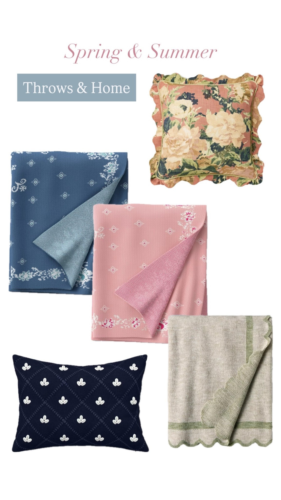 Spring / Summer Throws & Home

#LTKHome #LTKmomlife #LTKSeasonal