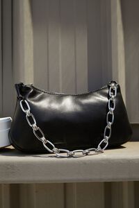 Faux Leather Chain Baguette Bag | Forever 21 (US)