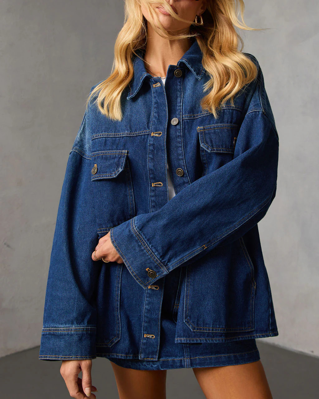 Marlborough Denim Shirt Jacket | VICI