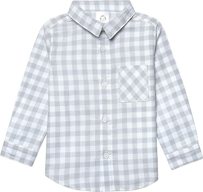 Gerber Baby and Toddler Boys Long Sleeve Button Up Plaid Shirt | Amazon (US)