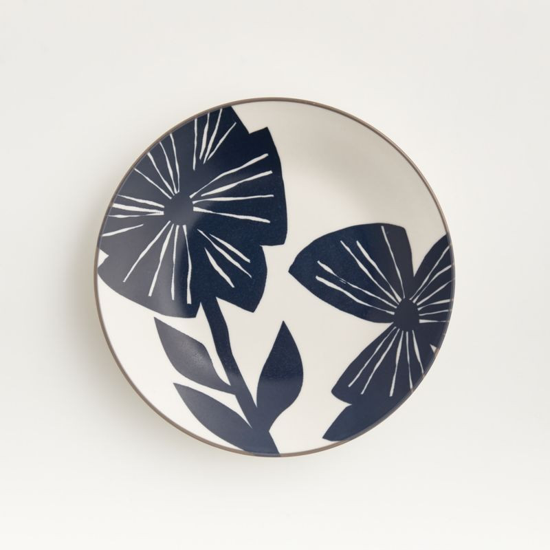 Mai Blue Floral Plate + Reviews | Crate & Barrel | Crate & Barrel