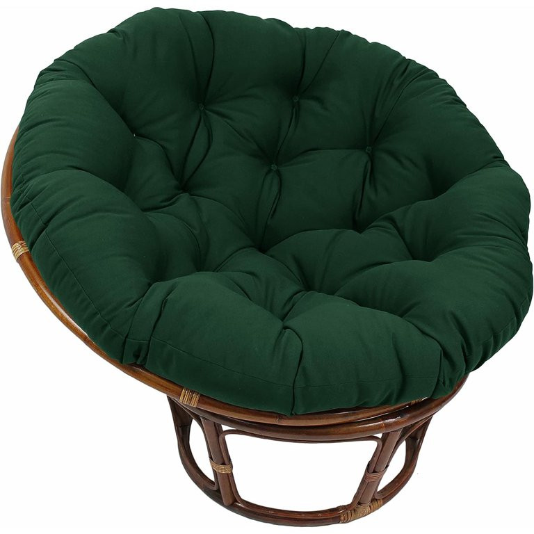 ZQRPCA Twill Papasan Cushion, 44" x 6" x 44", Forest Green | Walmart (US)