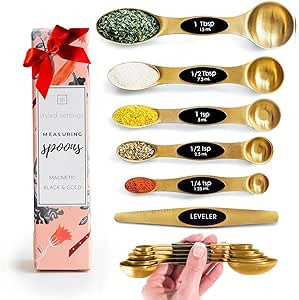 Magnetic Measuring Spoons Set - Stainless Steel Measuring Spoons - Magnetic Measuring Spoon Set, ... | Amazon (US)