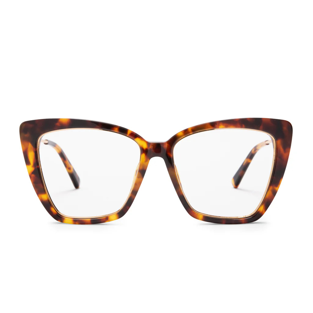 BECKY IV - AMBER TORTOISE + BLUE LIGHT TECHNOLOGY GLASSES | DIFF Eyewear