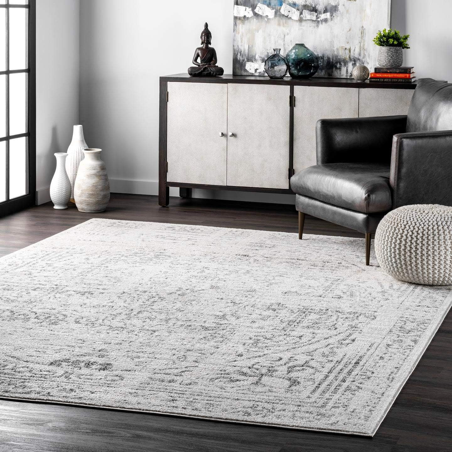 nuLOOM Arlena Vintage Area Rug, 6' 7" x 9', Grey | Amazon (US)
