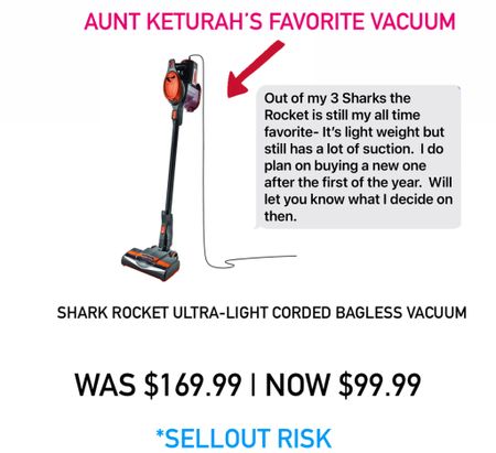 Aunt Keturah says any Shark is her favorite, but the Shark Ultra-light corded is the one she uses most. Vacuum

#LTKhome #LTKsalealert