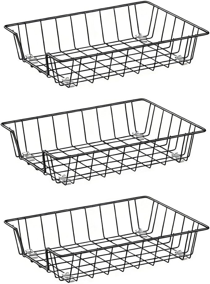 Gawerk Letter Desk Tray Organizer, A4 File Tray Magazine Files Storage Basket Organizer Bin, Blac... | Amazon (US)