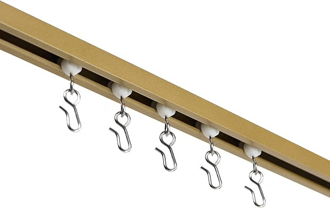 Curtain Track - Ceiling Mounted Curtain Rail for Curtains, Drapes, and Room Dividers - USA Made -... | Amazon (US)