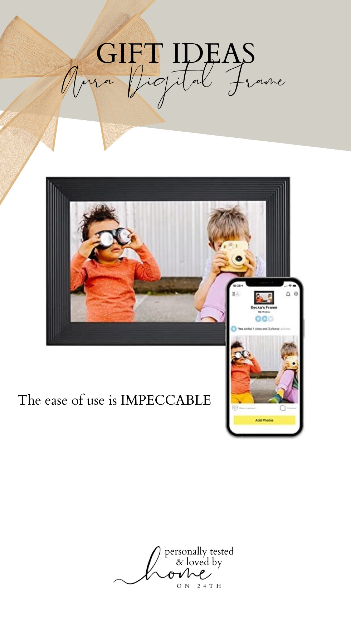 The holy grail of grandparents gift!!
.
We bought this digital frame for family last year and it’s still one of my favorite purchases! 
. 
The app is SO user friendly, even your not-so-tech-savvy grandma will be able to use it! 
.
Grandparents gift
Long distance relationship gifts
Family gifts 

#LTKHoliday #LTKhome #LTKGiftGuide