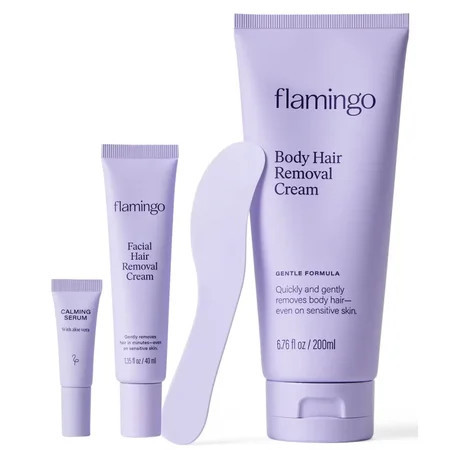 Flamingo Hair Removal Cream Duo - Face & Body - Effective Hair Removal Depilatory Solution | Walmart (US)