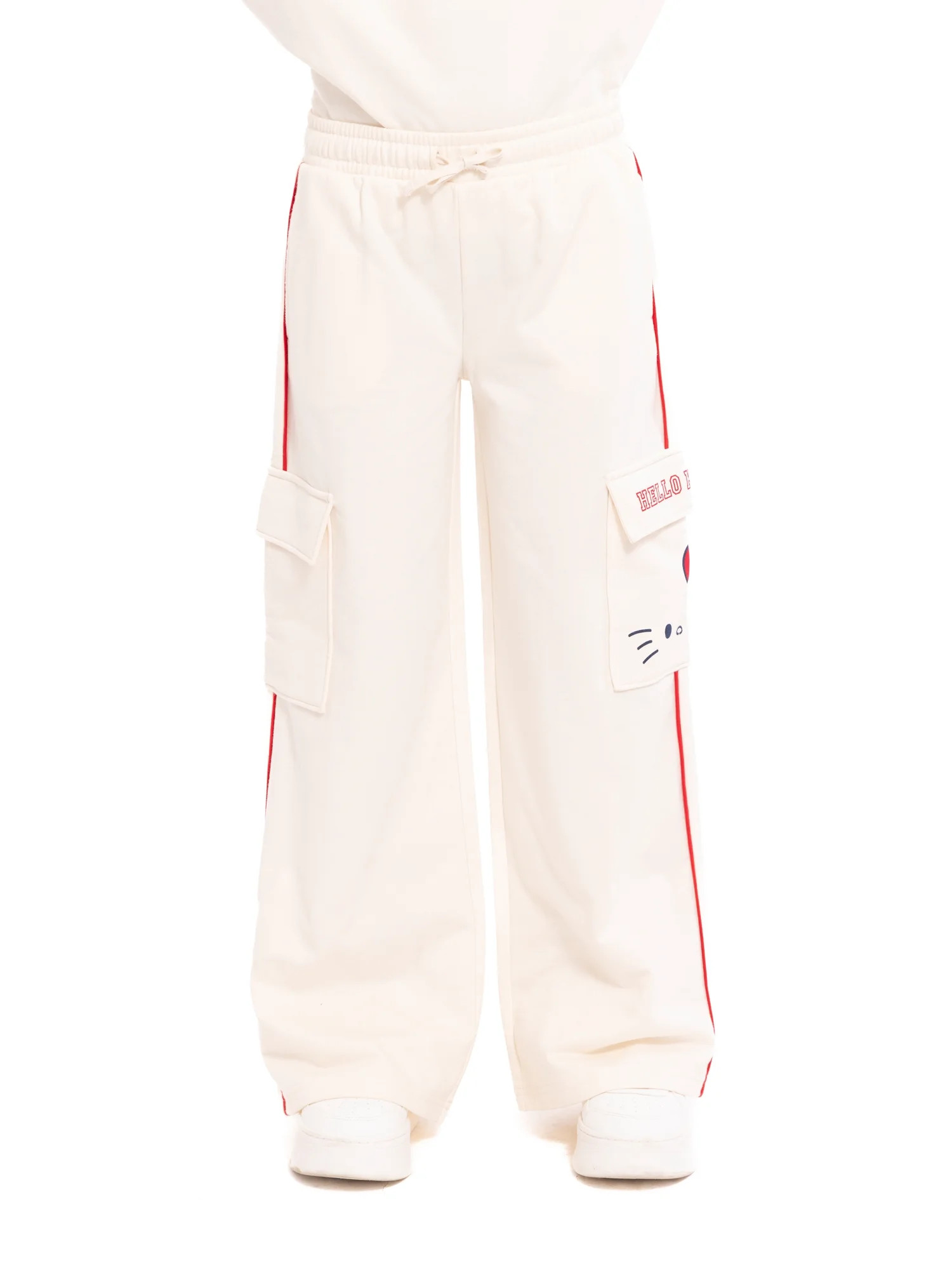 Wonder Nation Hello Kitty Girls Graphic Fleece Cargo Pants, Sizes 4-18 | Walmart (US)