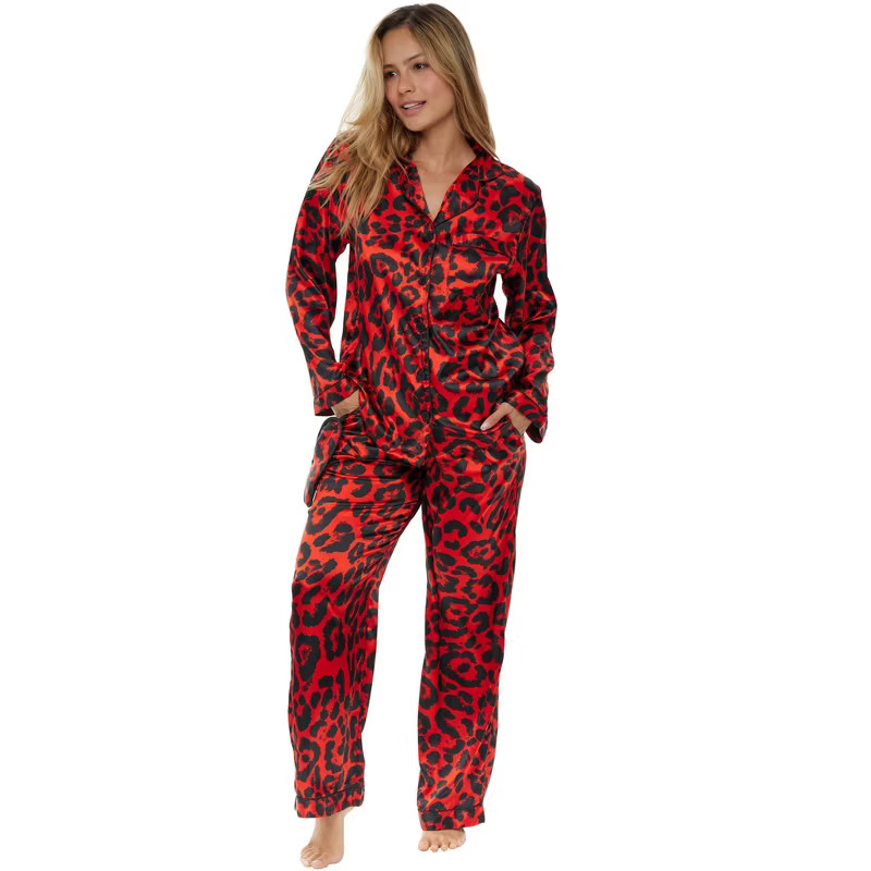 Alexander Del Rossa Women's Classic Satin Pajamas with Pockets, PJ and Matching Sleep Mask | Target