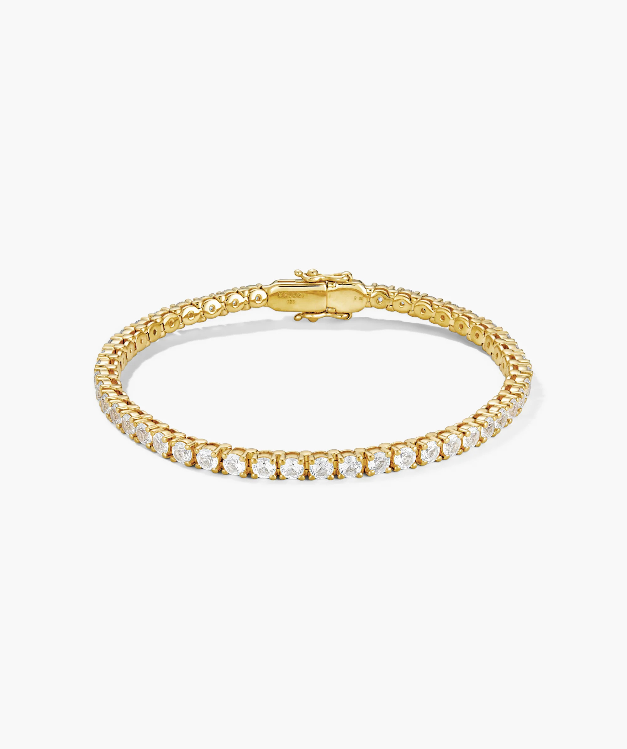 Sterling Silver Handcrafted Lab Grown Sapphire Tennis Bracelet - Jewelry | Mejuri | Mejuri Fine Crew