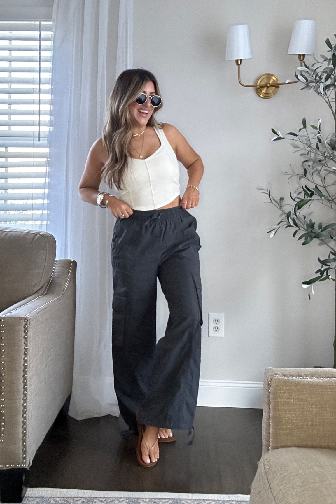 Cargo parachute pants 🤌🏼 Use code SPRINGLTK for 25% off! Wearing med in top and small in bottoms. Xx

Spring outfit #LTKSpringSale

#LTKtravel #LTKstyletip