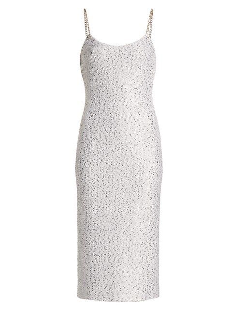 Sequined Knit Chain-Strap Dress | Saks Fifth Avenue