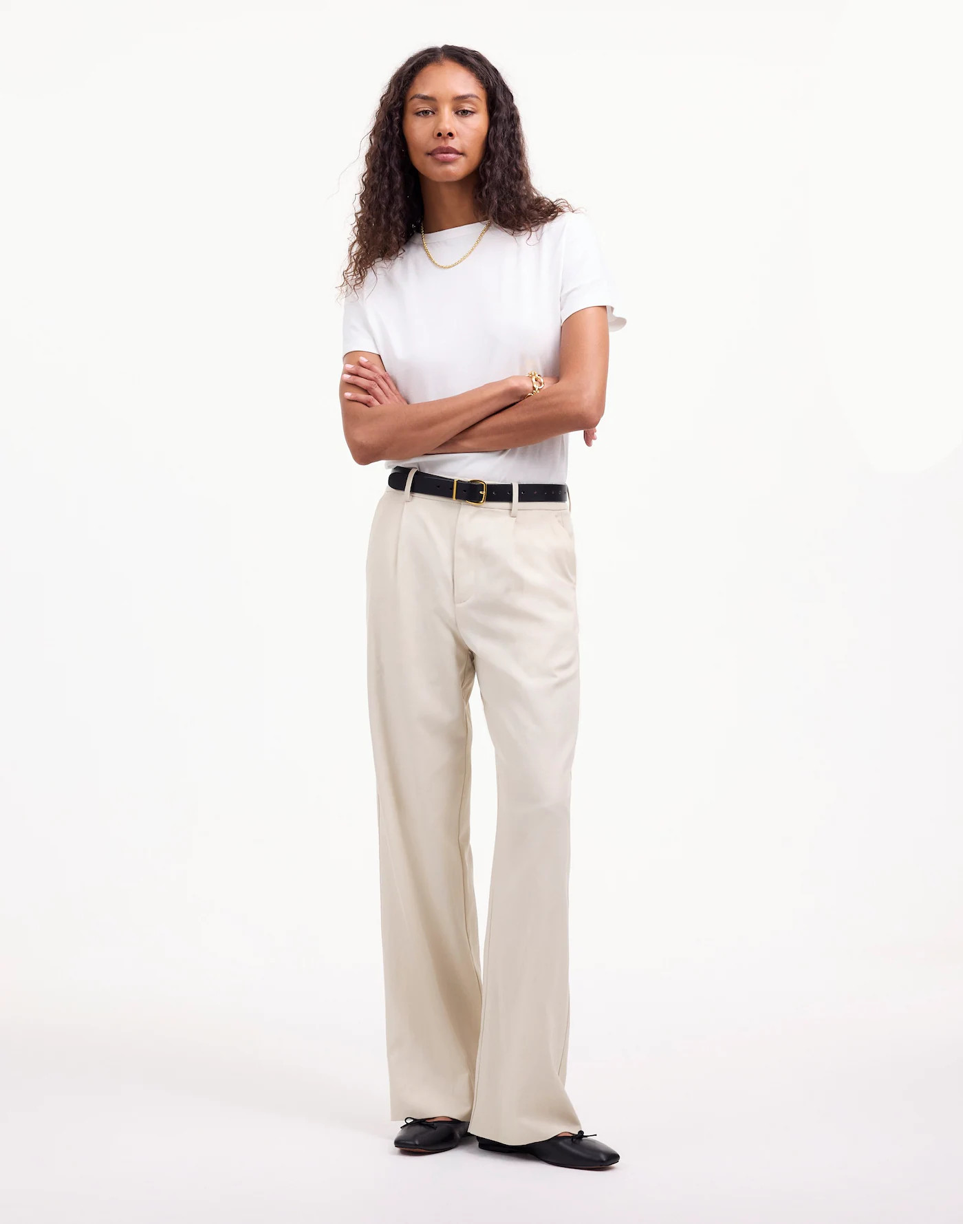 Slouchy Straight Pants in Drapey Twill | Madewell | Madewell