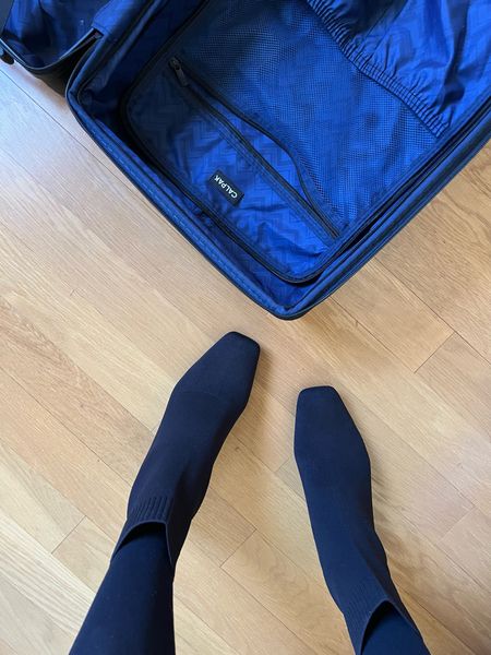 Packing for a quick trip 
Calpak carry on luggage 
Sock booties (TTS, super comfy, use DRLUXY for 10% off) 
Faux leather leggings (wearing P/S, TTS, size one up for comfort) 
Sock boots 
Boots 
Fall outfit 
Travel essentials 

See my IG for lots of travel and style inspo 



#LTKSeasonal #LTKtravel #LTKshoecrush