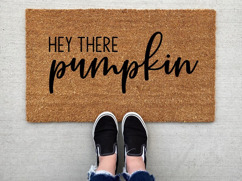 Hey There Pumpkin Doormat Pumpkin Fall Decor Personalized - Etsy | Etsy (US)