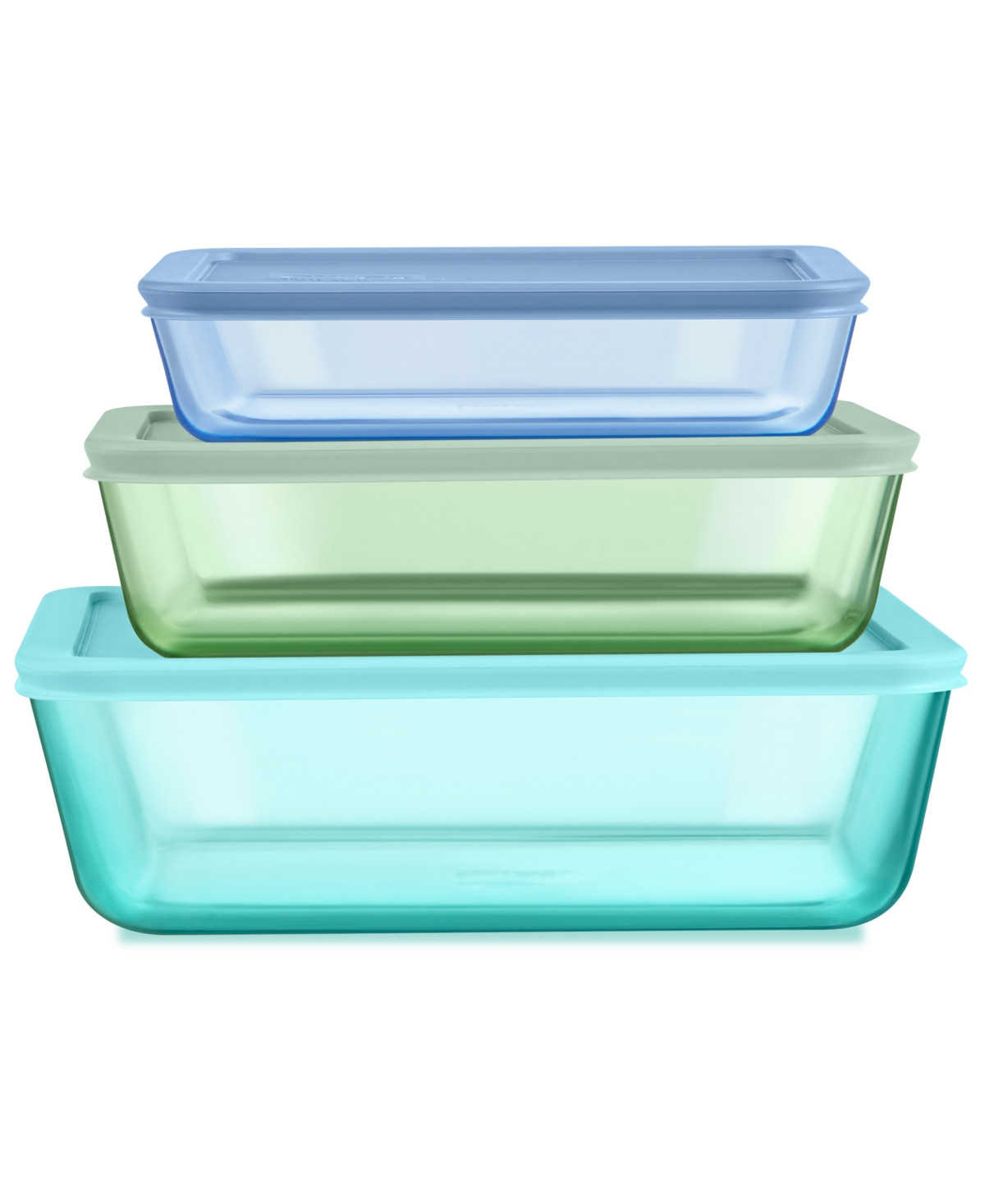 Pyrex Simply Store Tinted 6-Pc. Rectangle Storage Set - Assorted | Macy's