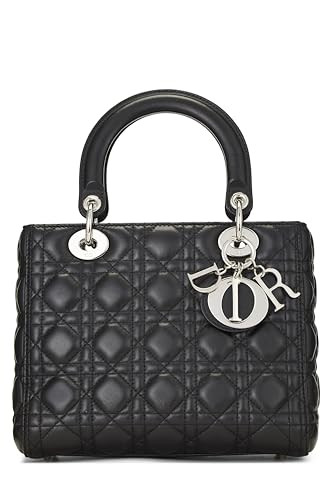 Dior, Pre-Loved Black Cannage Quilted Lambskin Lady Dior Medium, Black | Amazon (US)