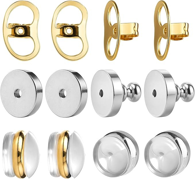 Earring Backs for Droopy Ears Heavy Earrings - Replacements Locking Ear Supports | 6 Pairs Secure... | Amazon (US)