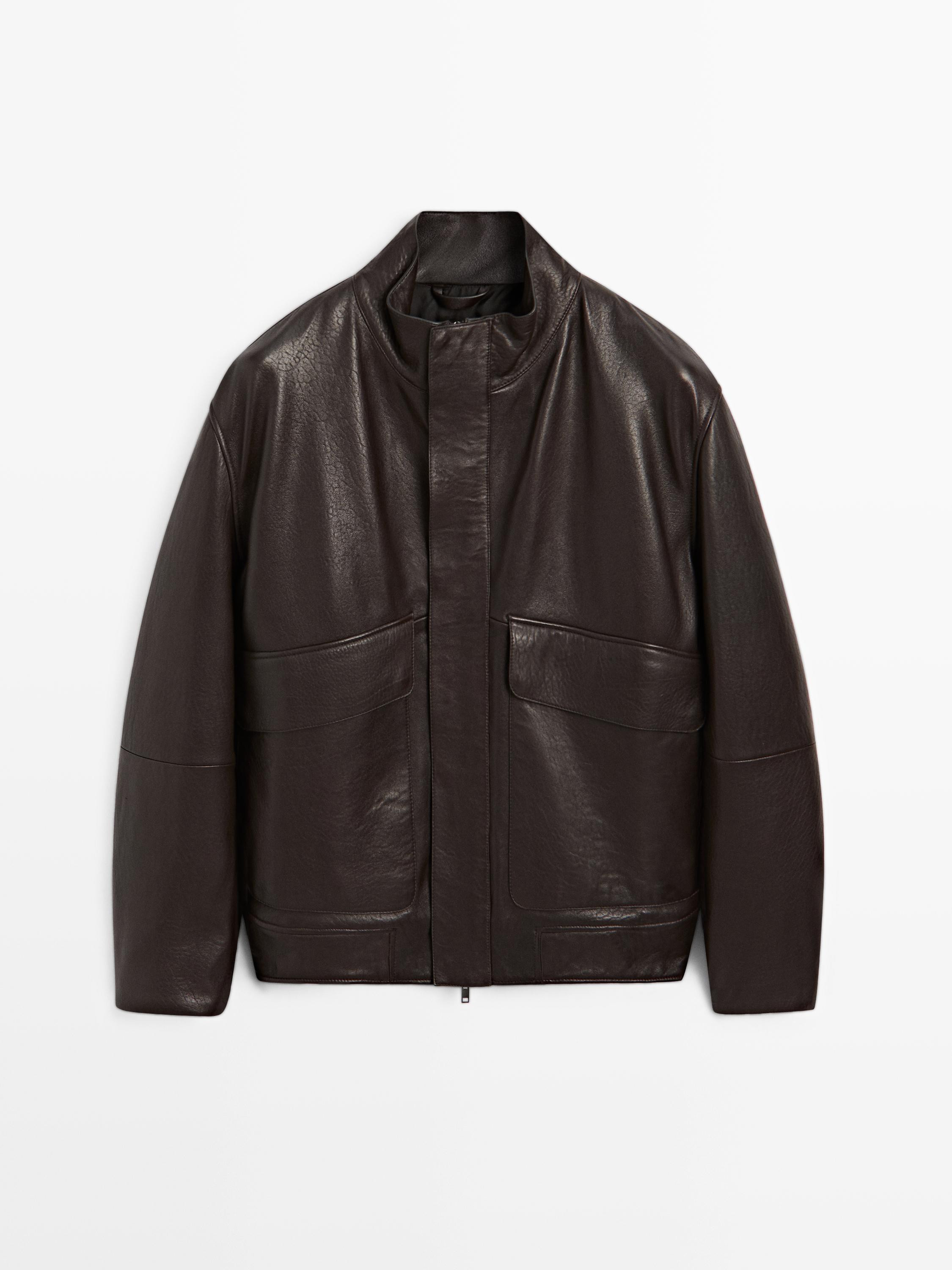 Nappa leather jacket with pockets | Massimo Dutti US