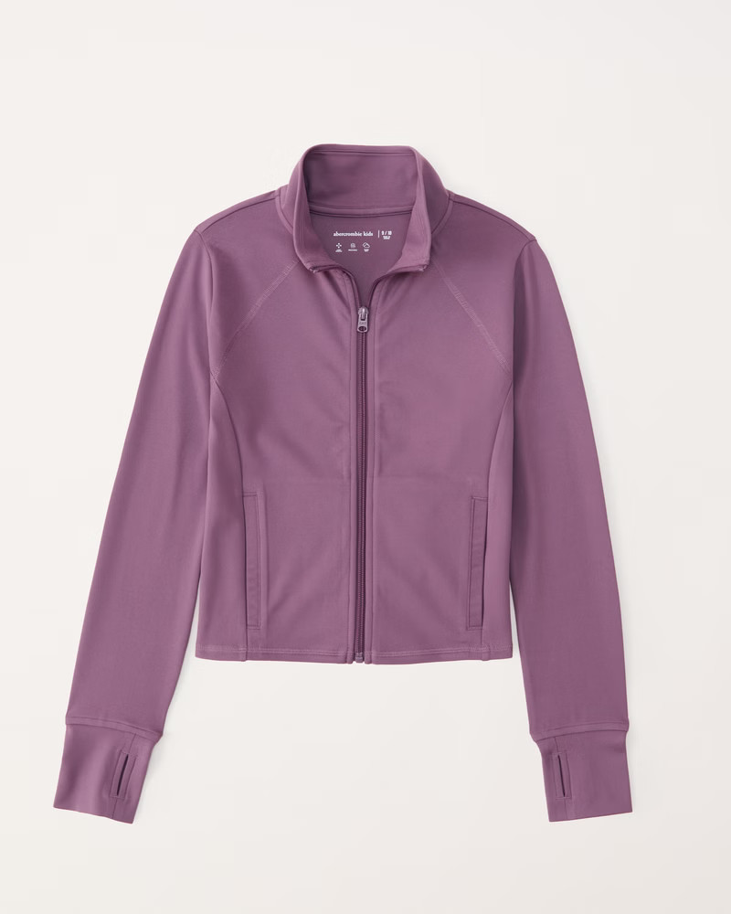 cropped active full-zip jacket | Abercrombie & Fitch (US)