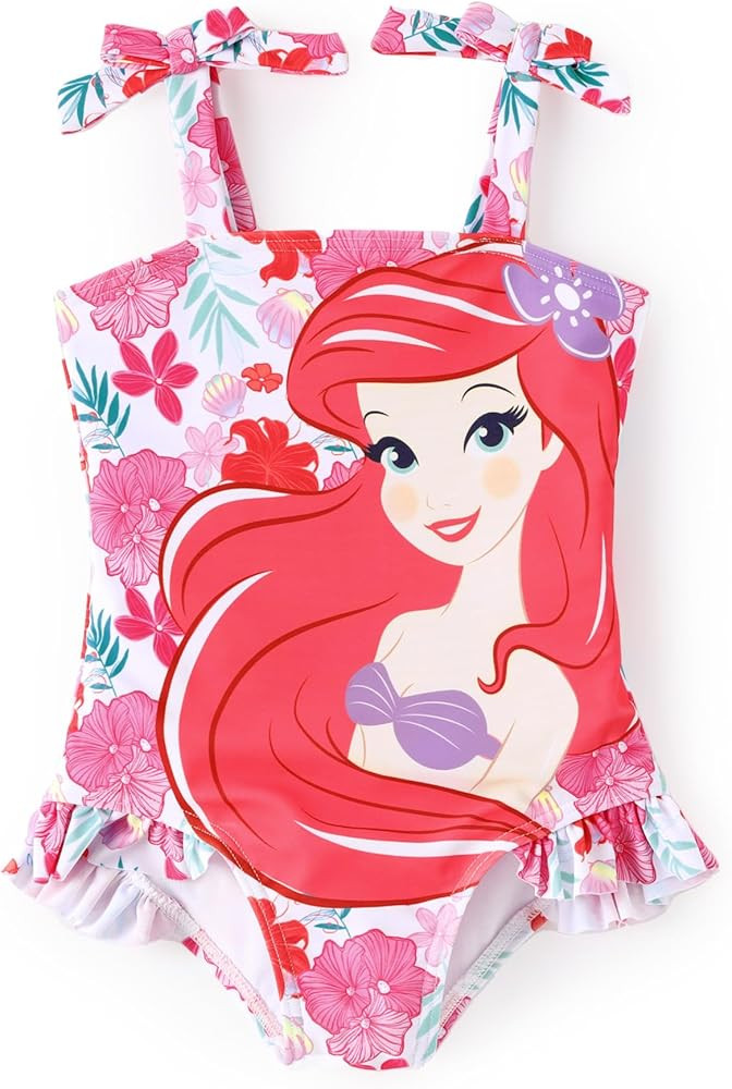 Disney Stitch Elsa Moana Minnie Toddler Girl Swimsuits UPF 50+ One Piece Bathing Suits Baby Girls... | Amazon (US)