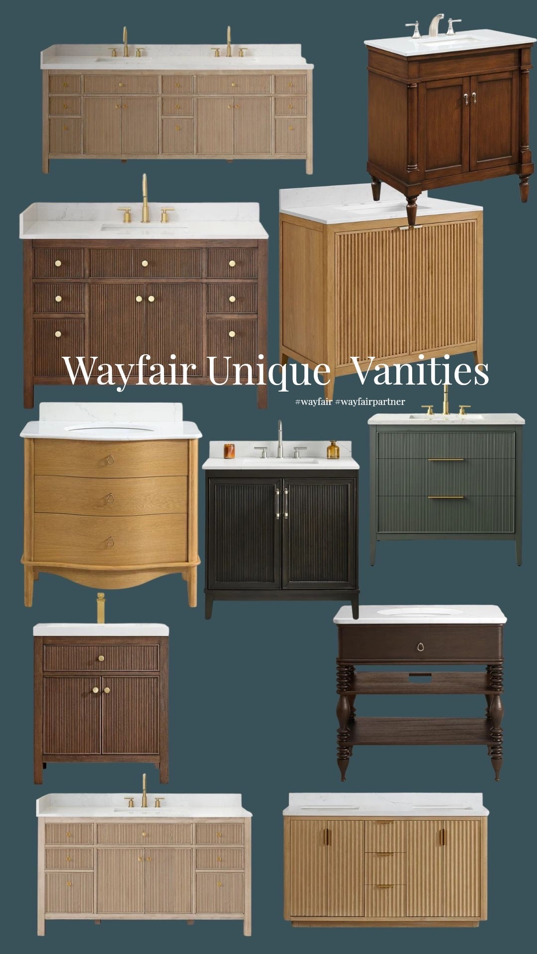 #ad Bought the fluted one and the quality is fantastic! Super easy to assemble and comes with the marble countertop and sink.  10/10 recommend. @wayfair #wayfair #wayfairpartner